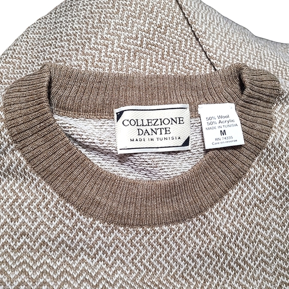 ❤️🔥RARE❤️🔥 NWOT Collezione Dante Wool Blend Beige Casual Pullover Sweater - Picture 4 of 4